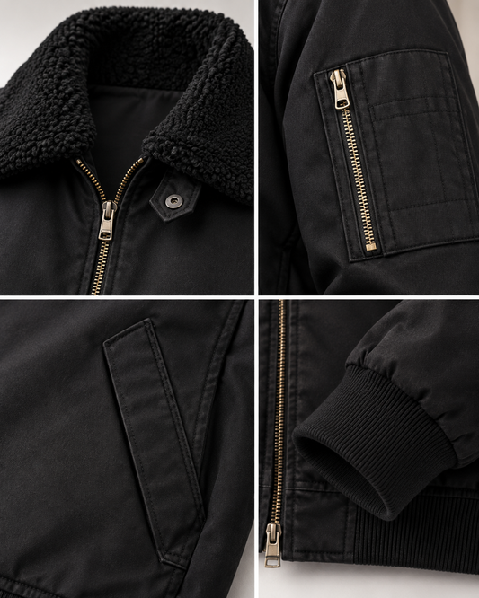 Men's Fleece-Lined Jacket – Insulated Design, Soft Interior, Everyday Wear