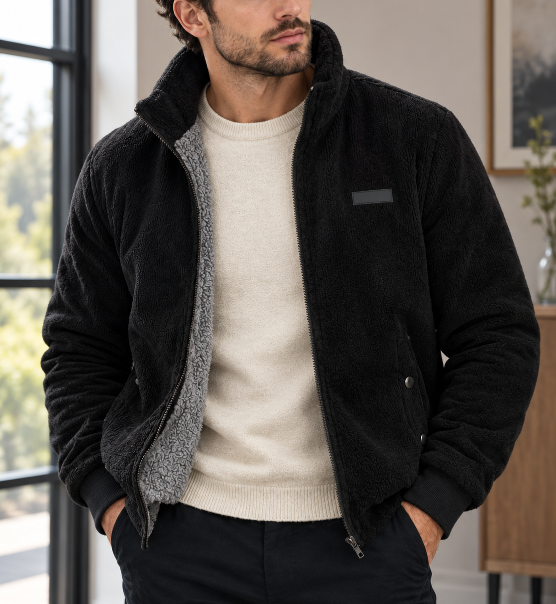 Men's Corduroy Jacket – Insulated Design, Ribbed Texture, Work & Casual Wear