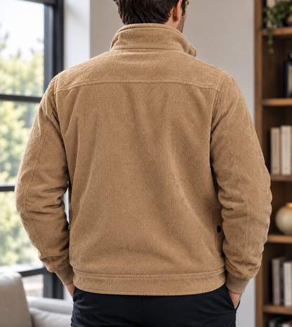 Men's Corduroy Jacket – Insulated Design, Ribbed Texture, Work & Casual Wear