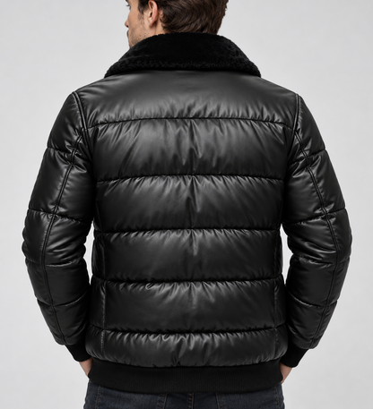 Men's Quilted Coat – Insulated Design, Extended Cut, Work & Formal Wear