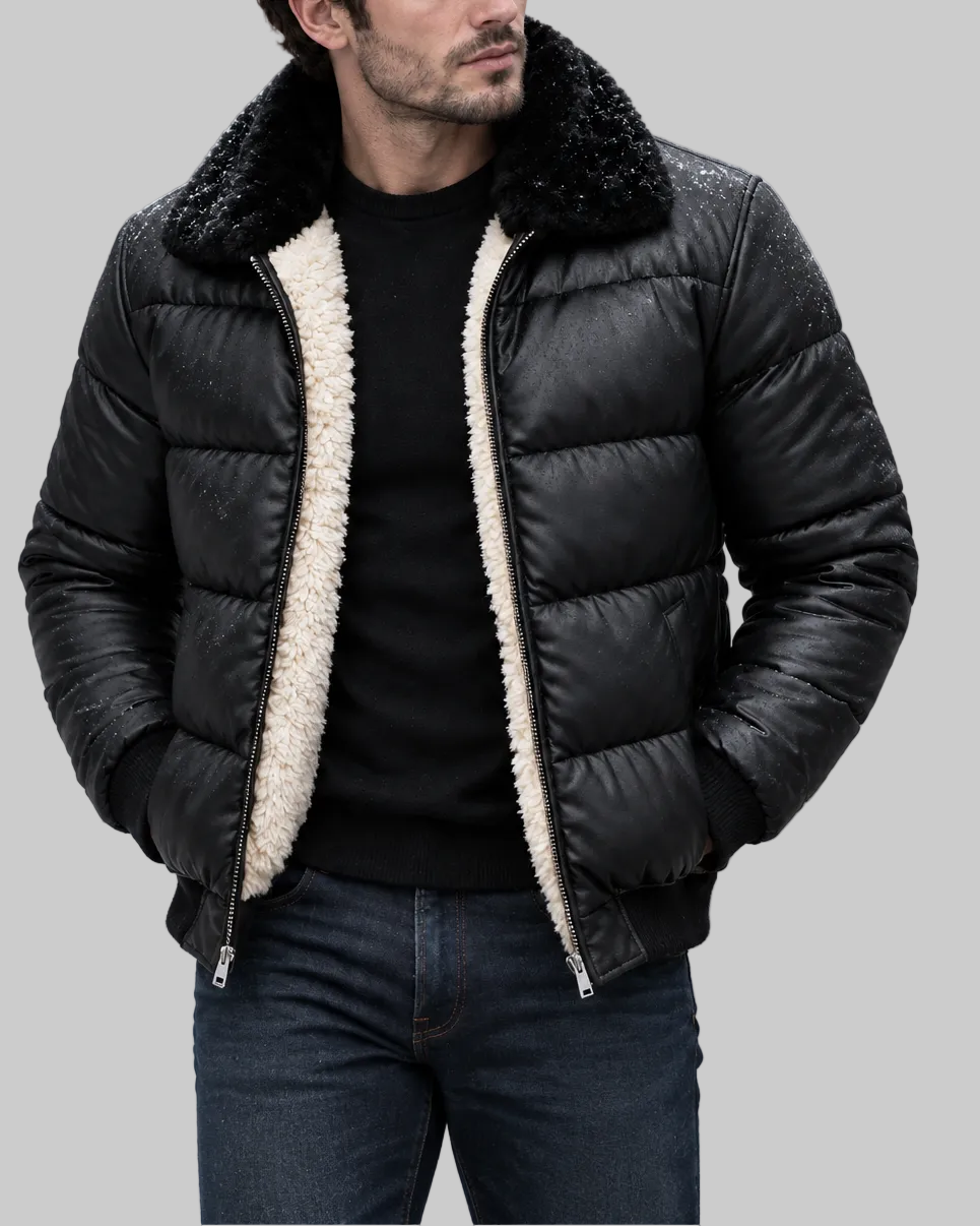 Men's Quilted Coat – Insulated Design, Extended Cut, Work & Formal Wear