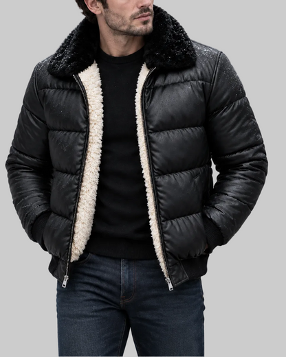 Men's Quilted Coat – Insulated Design, Extended Cut, Work & Formal Wear
