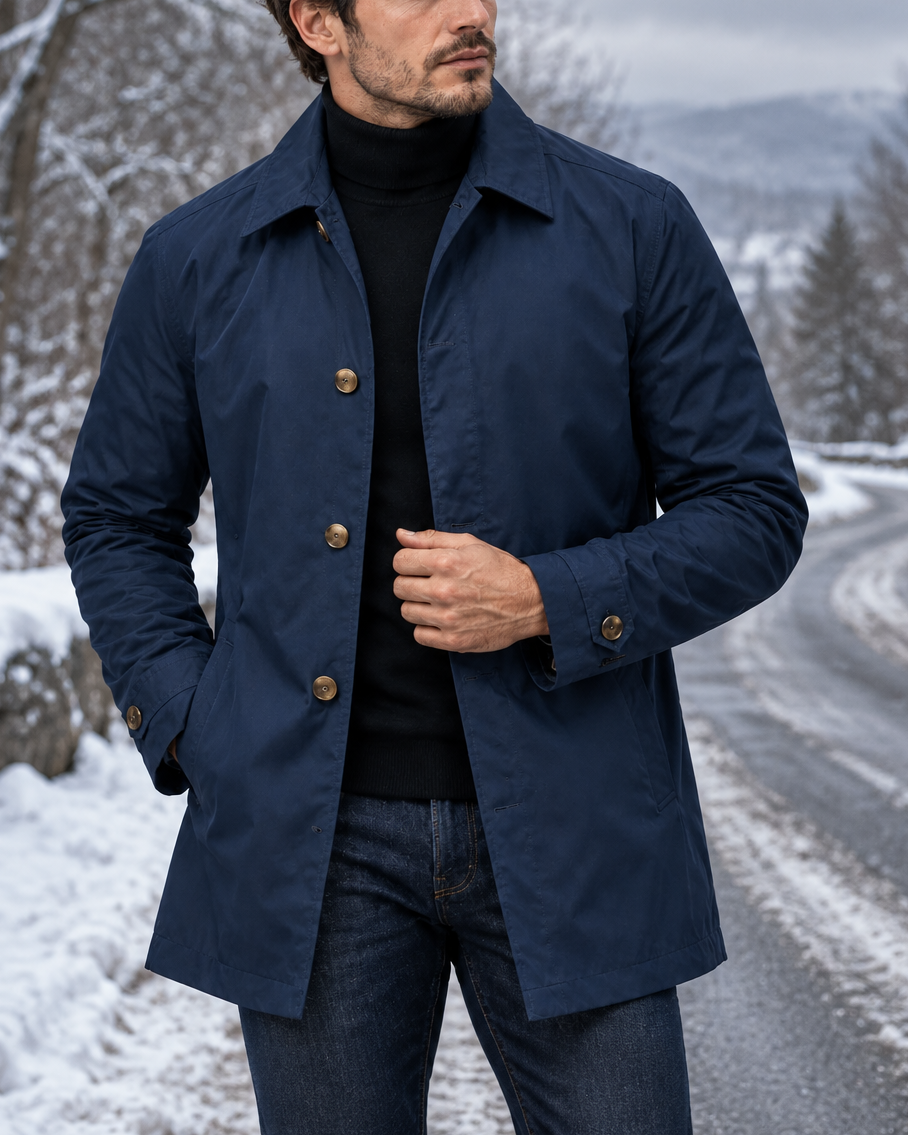Men's Tailored Coat – Weather Protection, Classic Cut, Office & City Wear